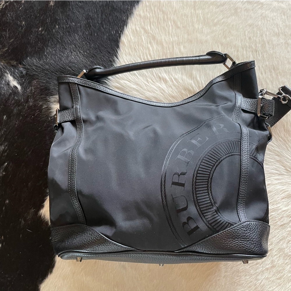 Burberry Black Leather Tote Bag